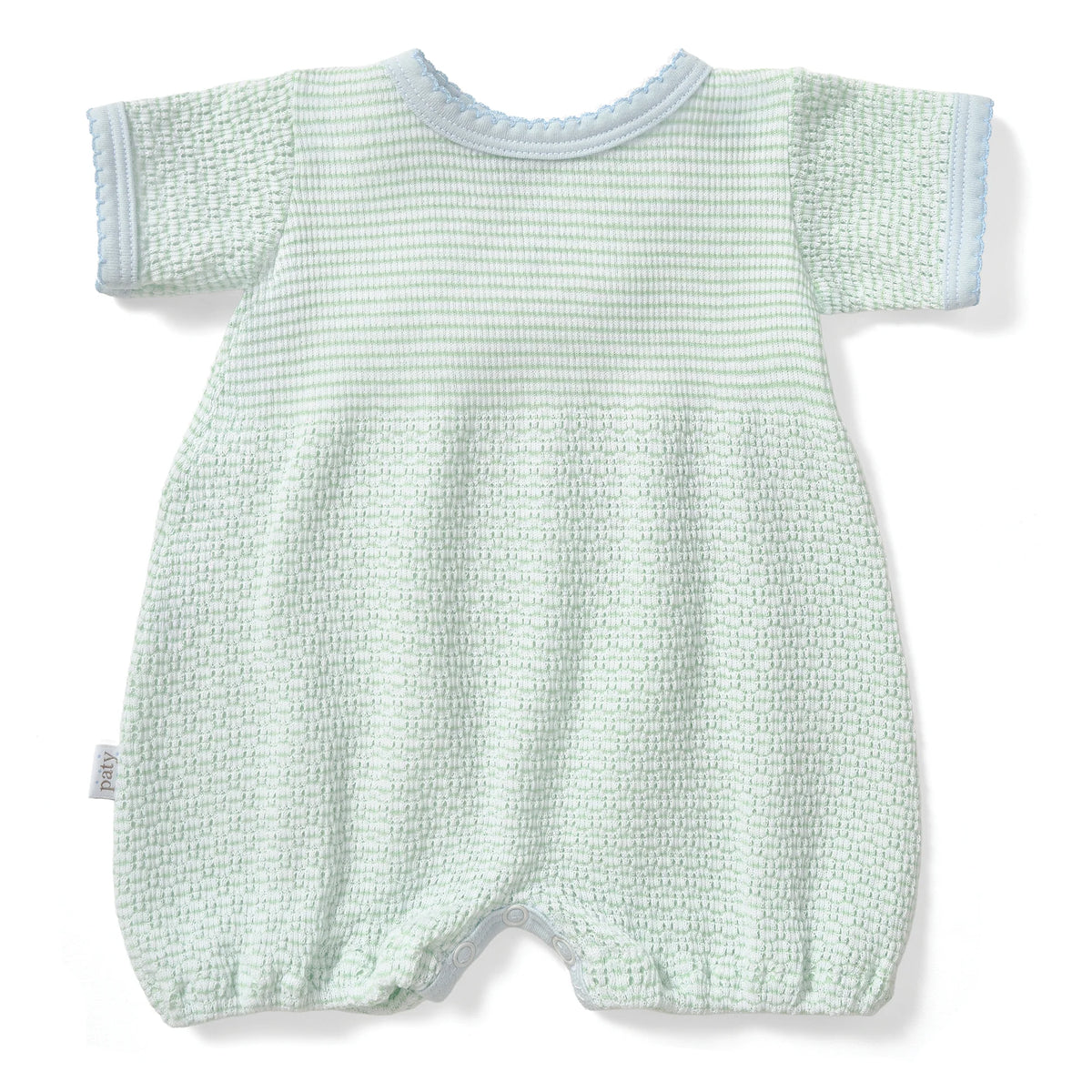 Bubble w/ Pima Trim - Mint/Blue