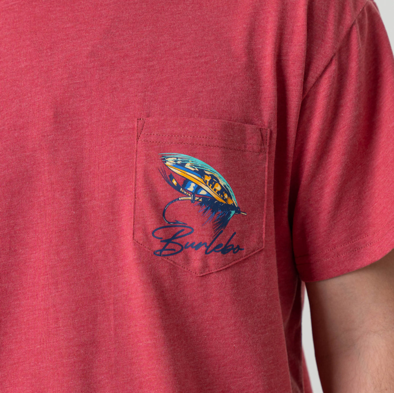 Big Fly Tee - Heather Crimson
