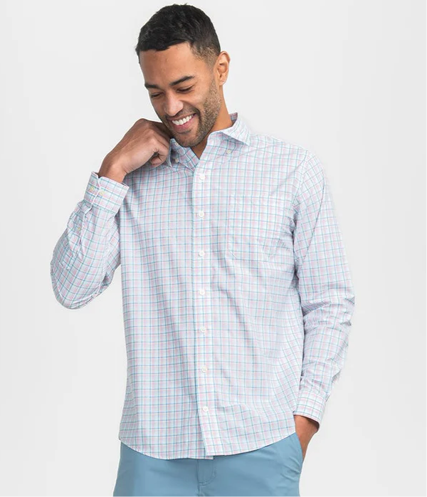 Magnolia Plaid LS - Pacific Cooler