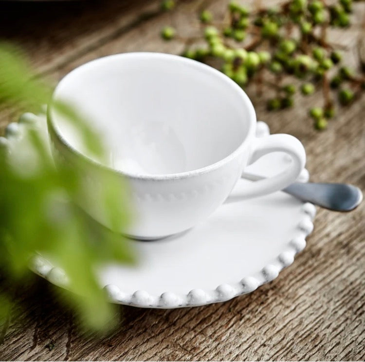 Coffee Cup and Saucer Pearl