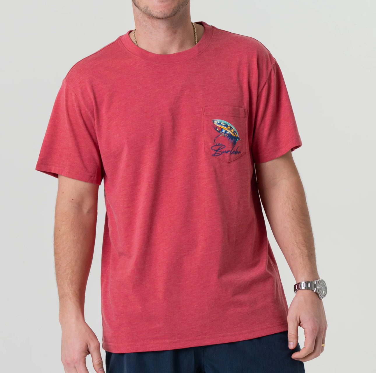 Big Fly Tee - Heather Crimson