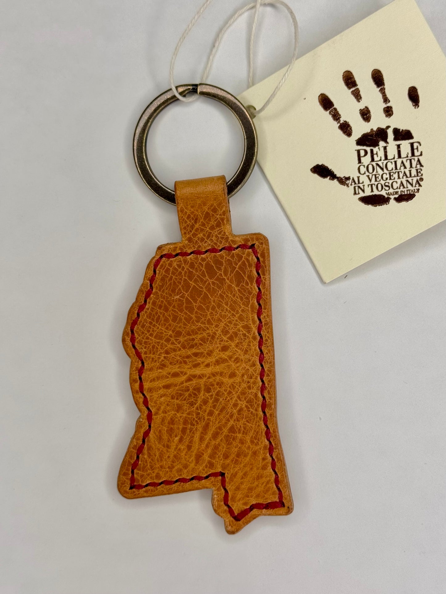 Italian Leather Keychain - MS