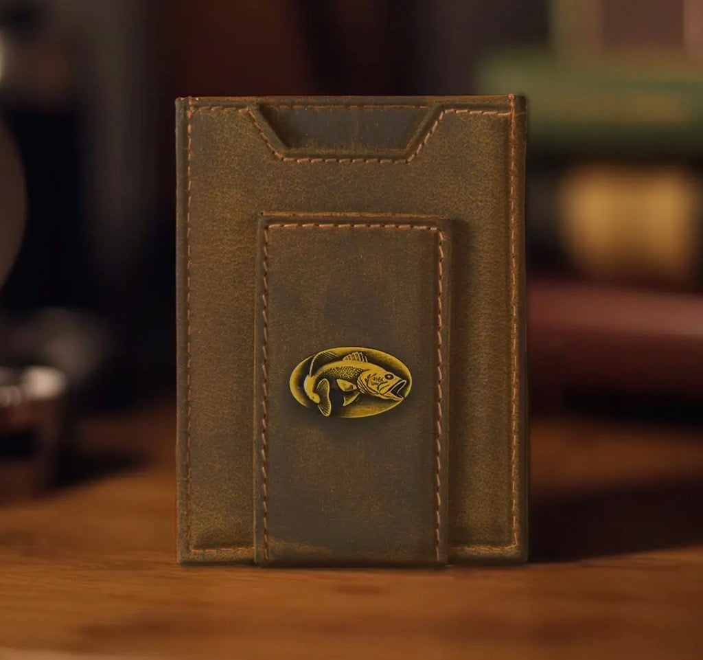 Zep-Pro Leather Magnetic Front Pocket Wallet - Bass