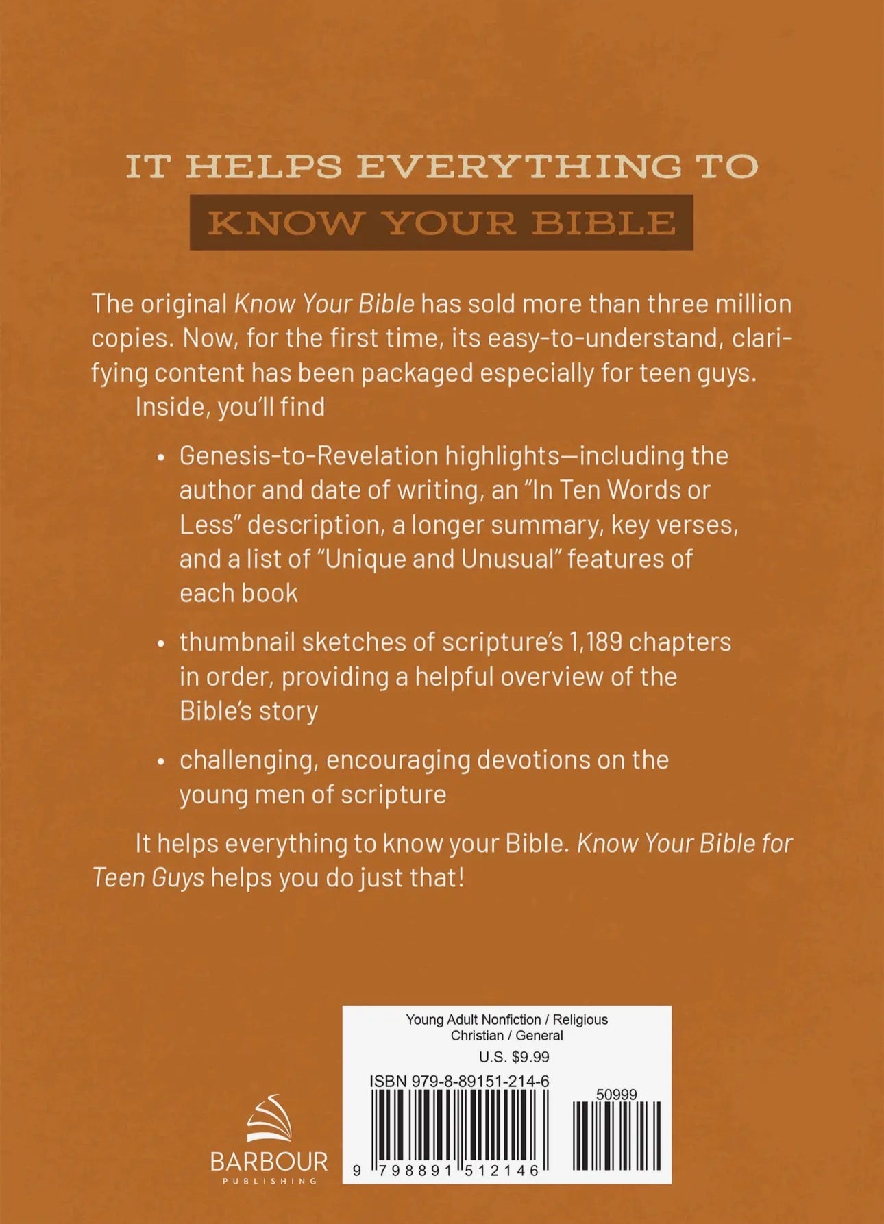 Know Your Bible For Teen Guys