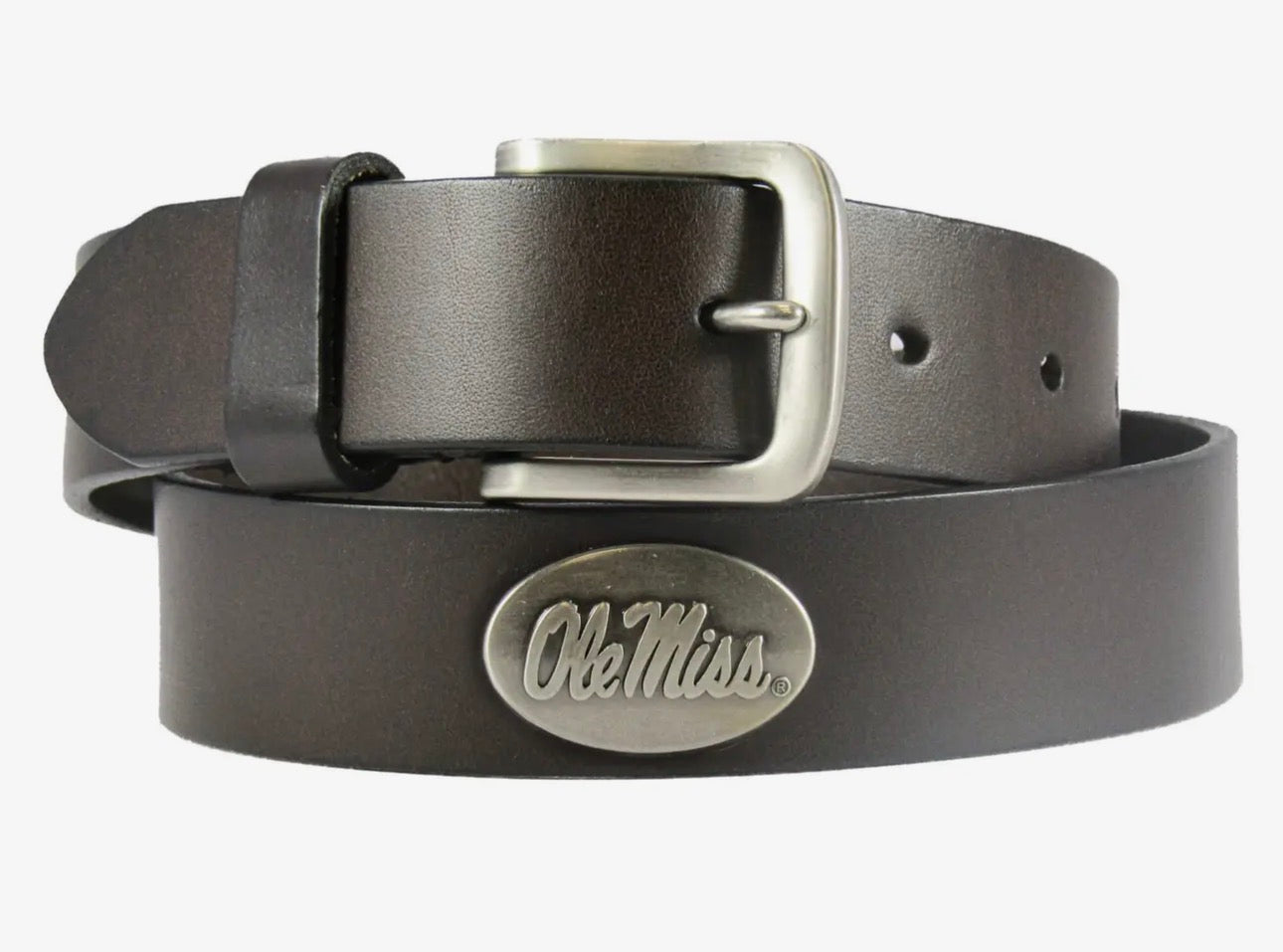 Zep-Pro Men's Collegiate Leather Belt - Ole Miss Rebels