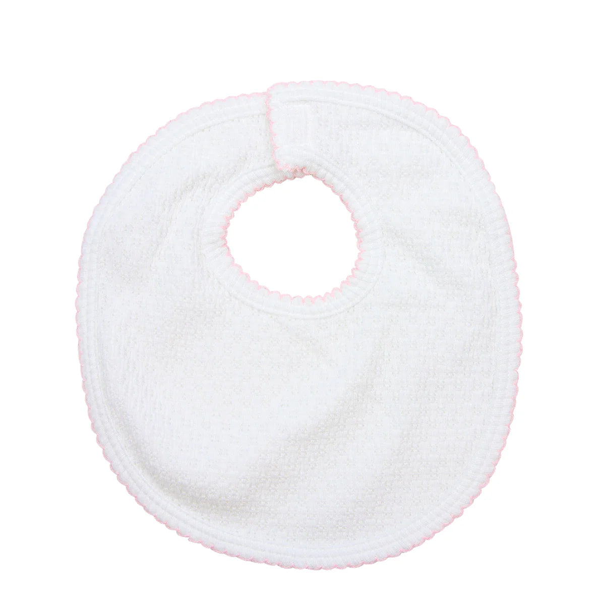 Pink Trim Knit Bib