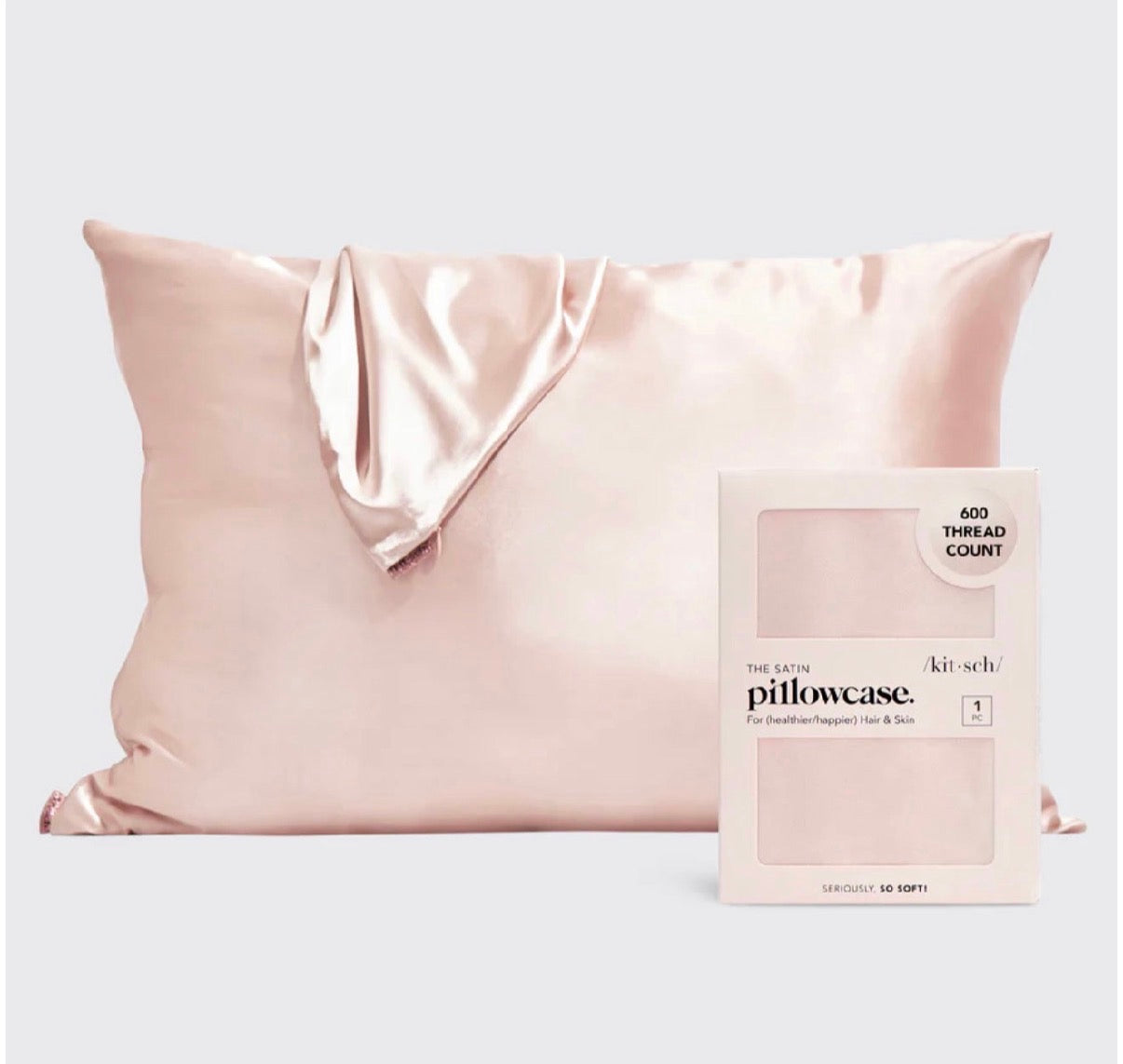 Kitsch Satin Pillow Case - Blush