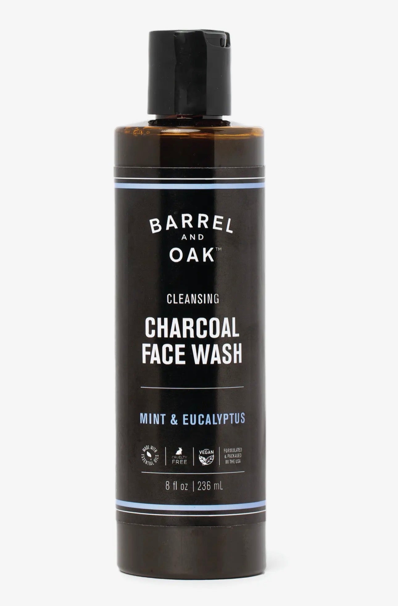 Barrel & Oak Cleansing Charcoal Face Wash - Mint & Eucalyptus