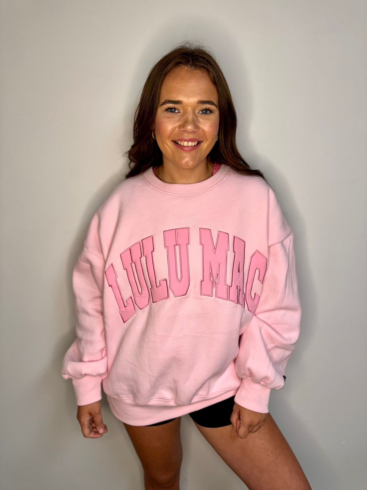 Lulu Mac Embroidered Sweatshirt - Pink