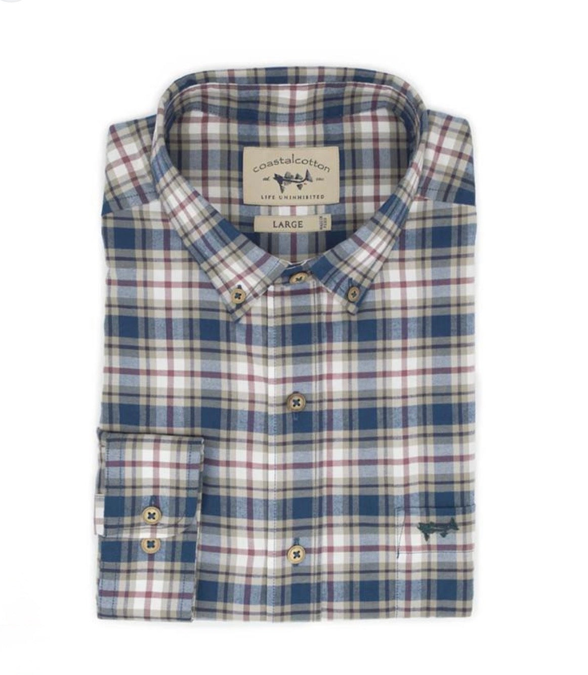 Plaid Button Down - Blue & White