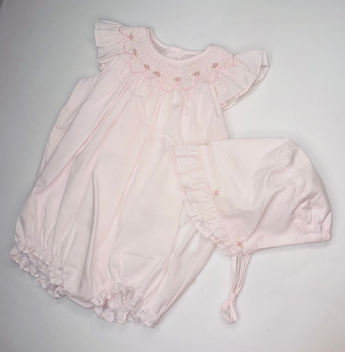 Bishop Smocked Rosebud Bubble
