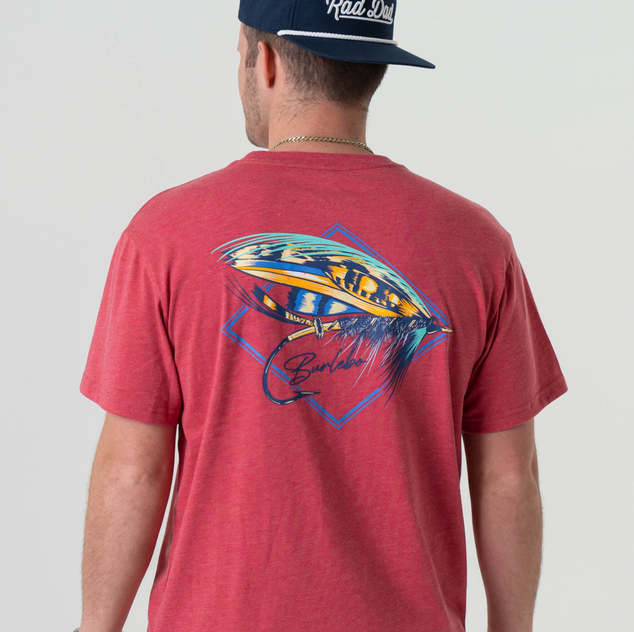 Big Fly Tee - Heather Crimson