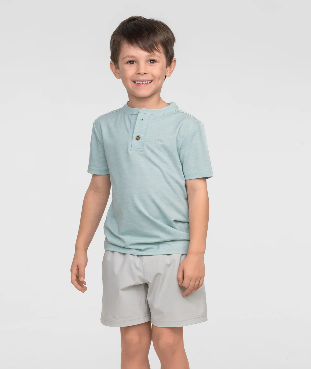 Youth Max Comfort Henley - Harbor Gray