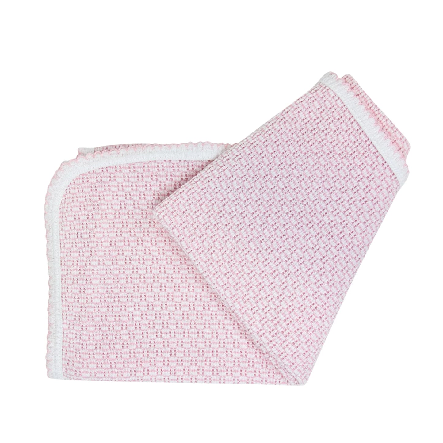 Solid Pink Knit Swaddle Blanket