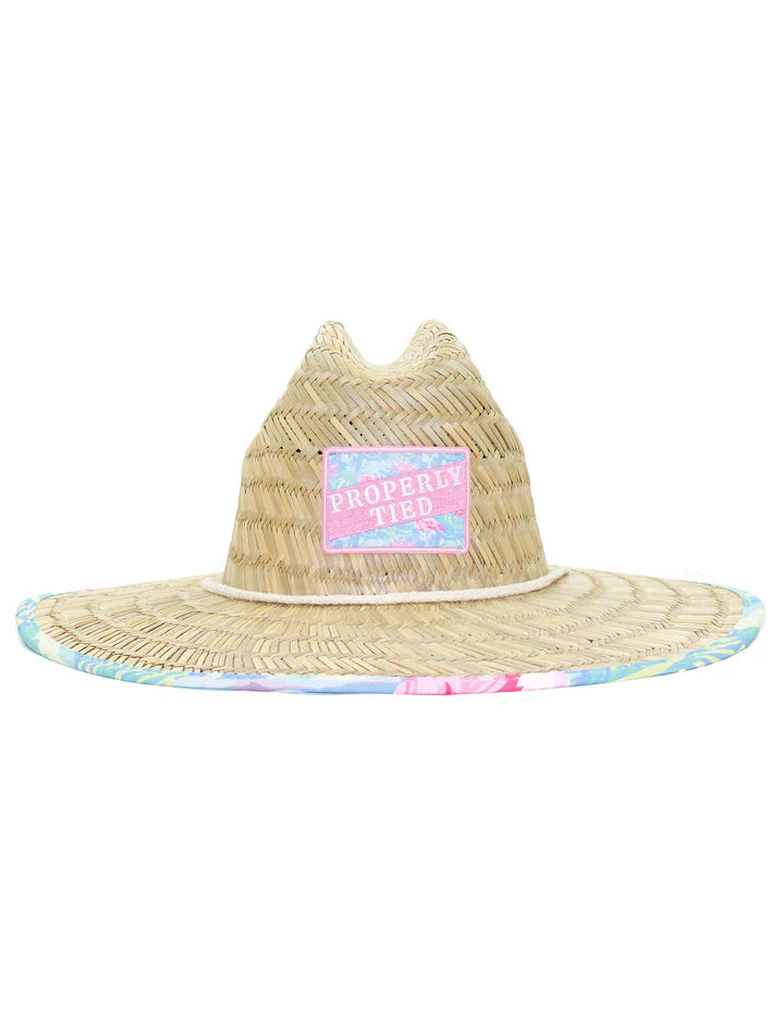 Floral Flamingo Straw Hat