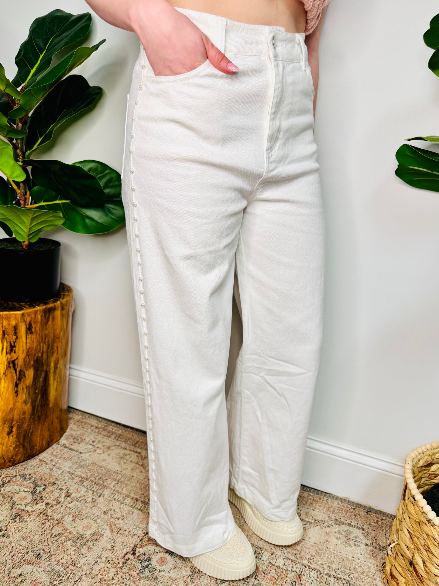 Pearl Accent White Denim