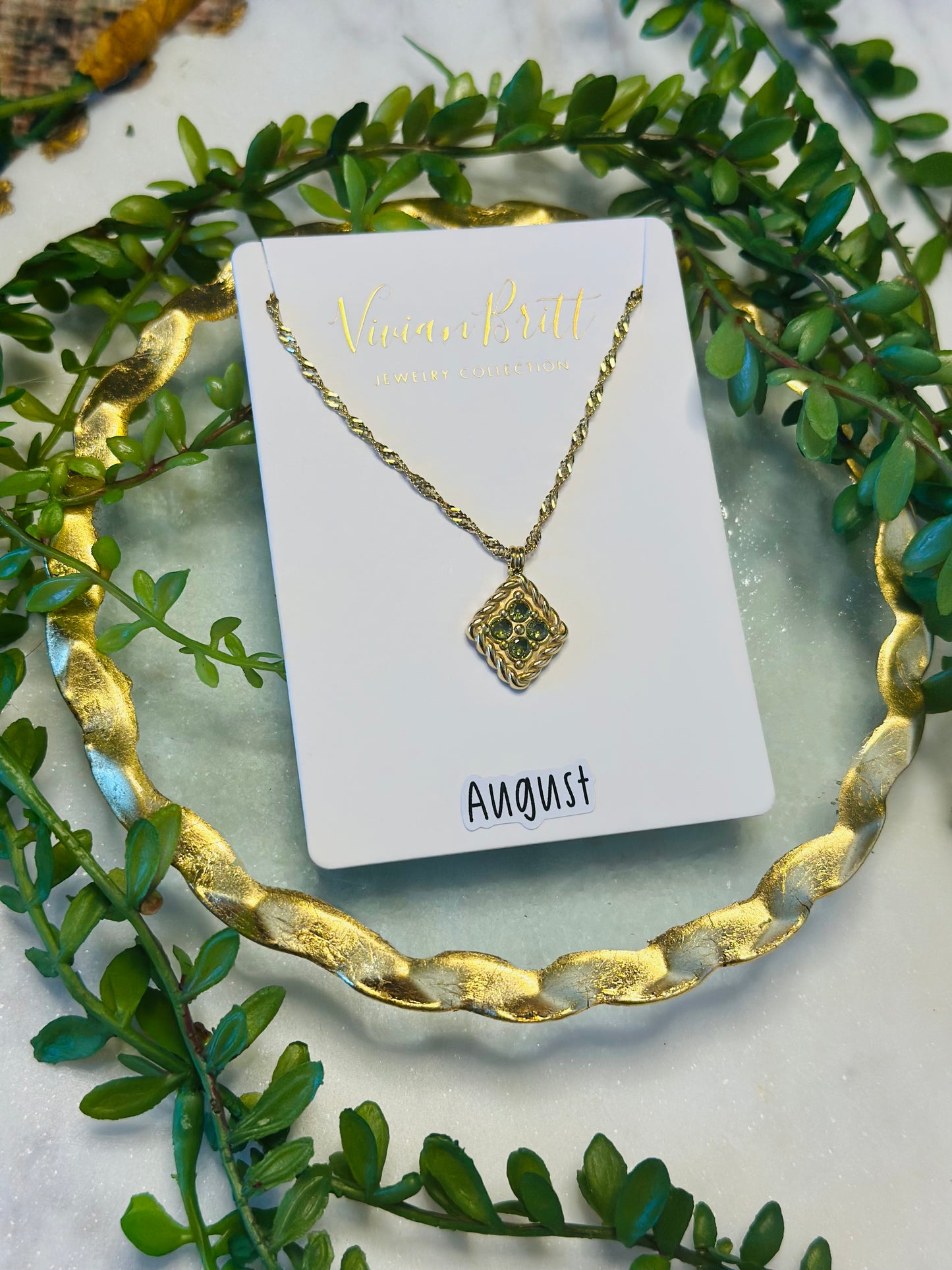 Barbara Birthstone Quad Necklace