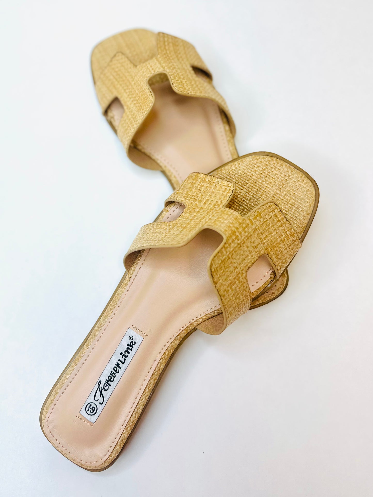 Raffia Slip On Sandal