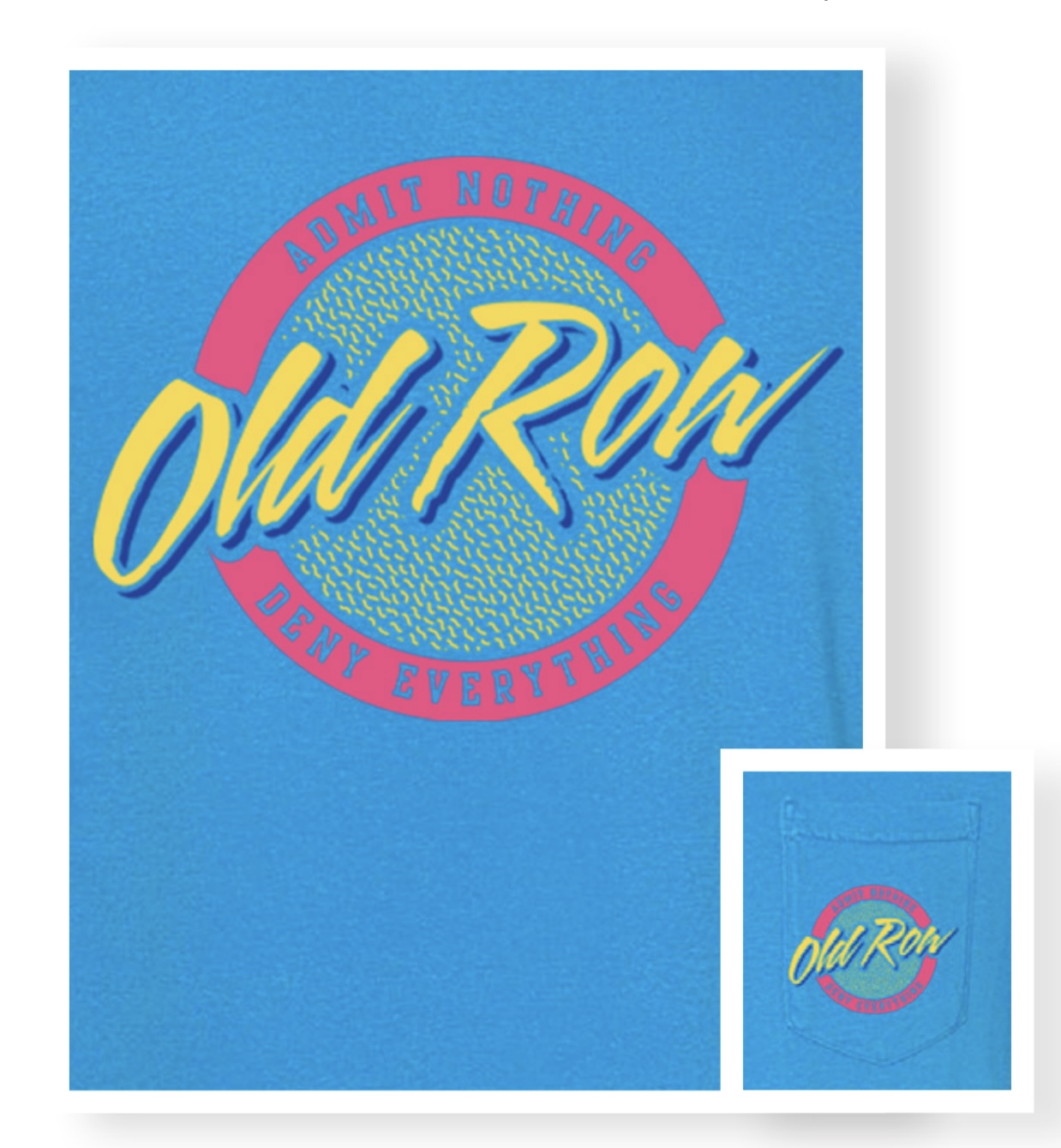 Old Row Cotton Tee - Hot Pink Logo