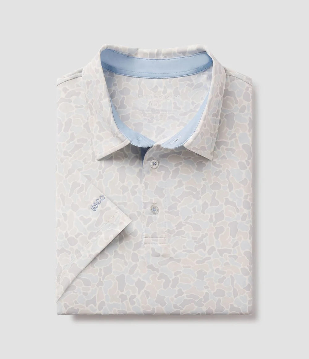 Hunters Hideaway Printed Polo - River Rock