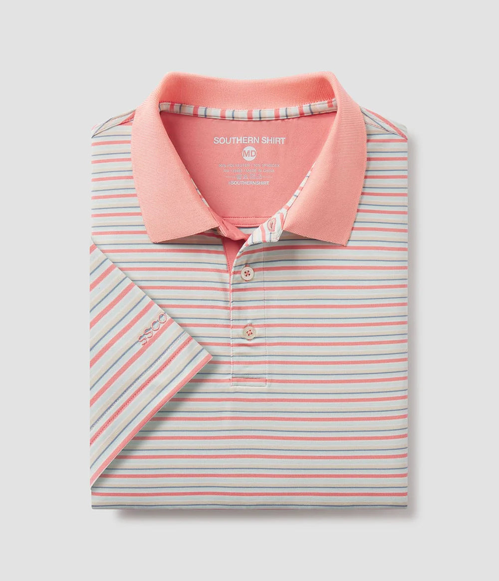 Tucker Stripe Polo - Sandbar