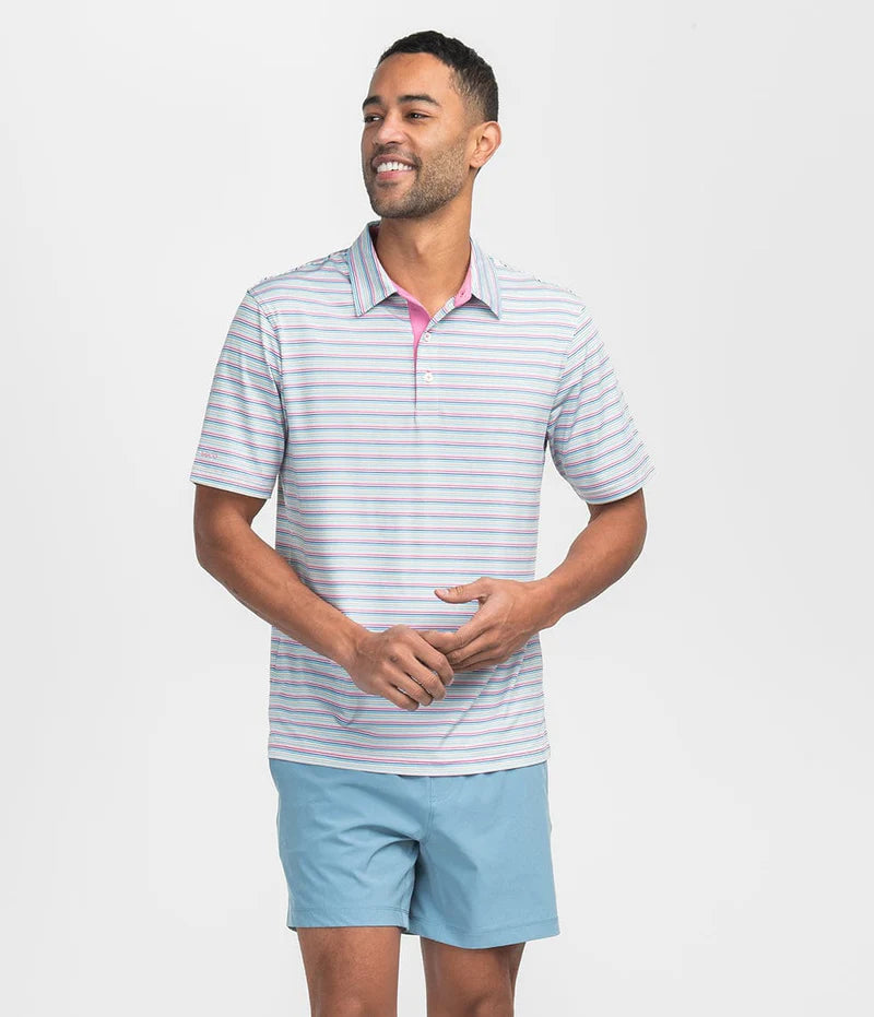 Sawgrass Stripe Polo - Crunchberry