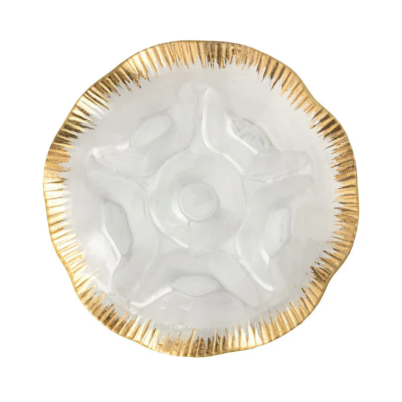 Gold Glass Divided Platter