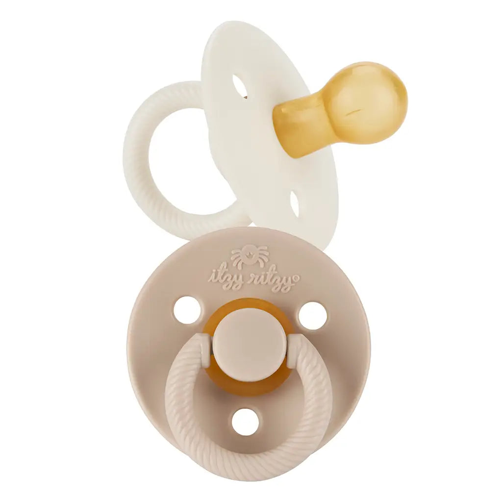 Coconut + Toast 6-18m Itzy Soother™ Natural Rubber Paci Sets