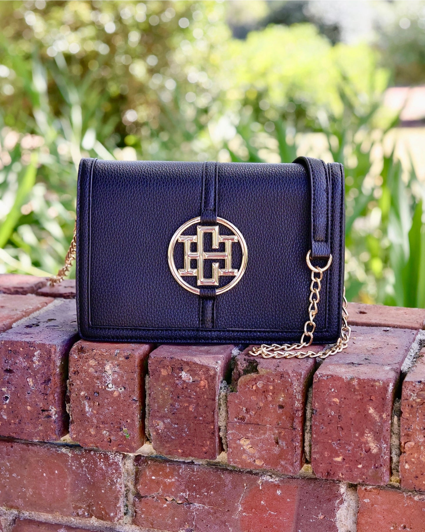 Cecilia Circle Logo Handbag - Black