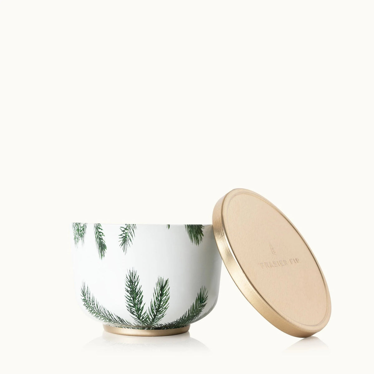 Thymes Poured Candle Gold Tin - Fraiser Fir