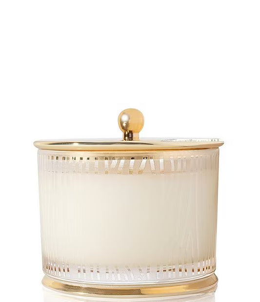 Thymes Frosted Wood Grain Candle - Frasier Fir