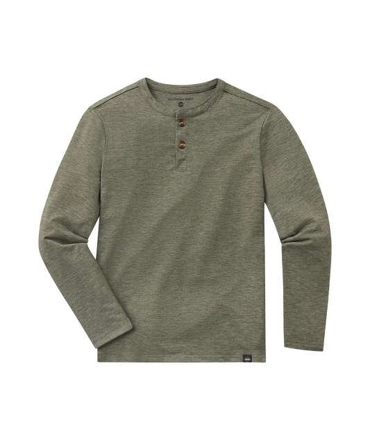 Max Comfort LS Henley - Spanish Moss