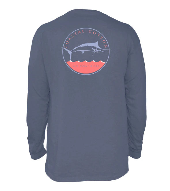 Stone Blue Marlin LS Tee