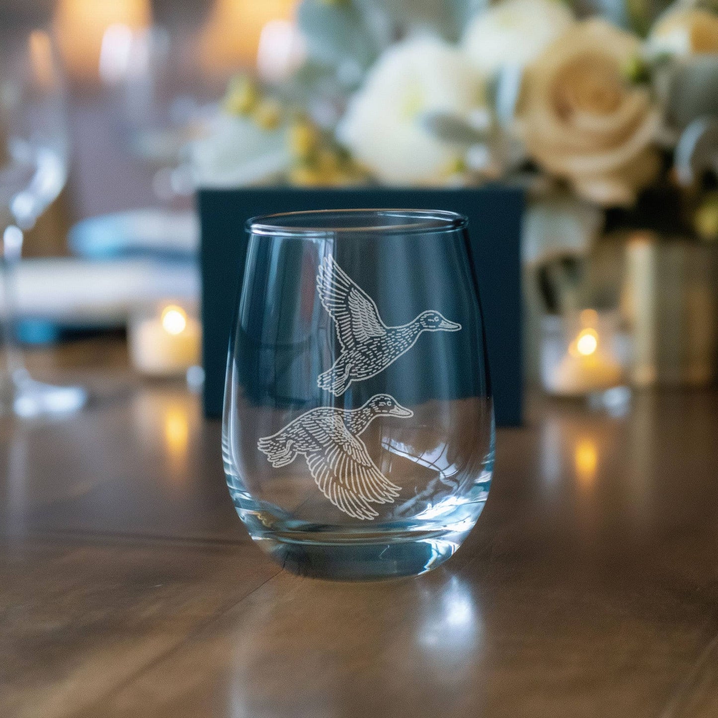 Engraved Glass - Ducks
