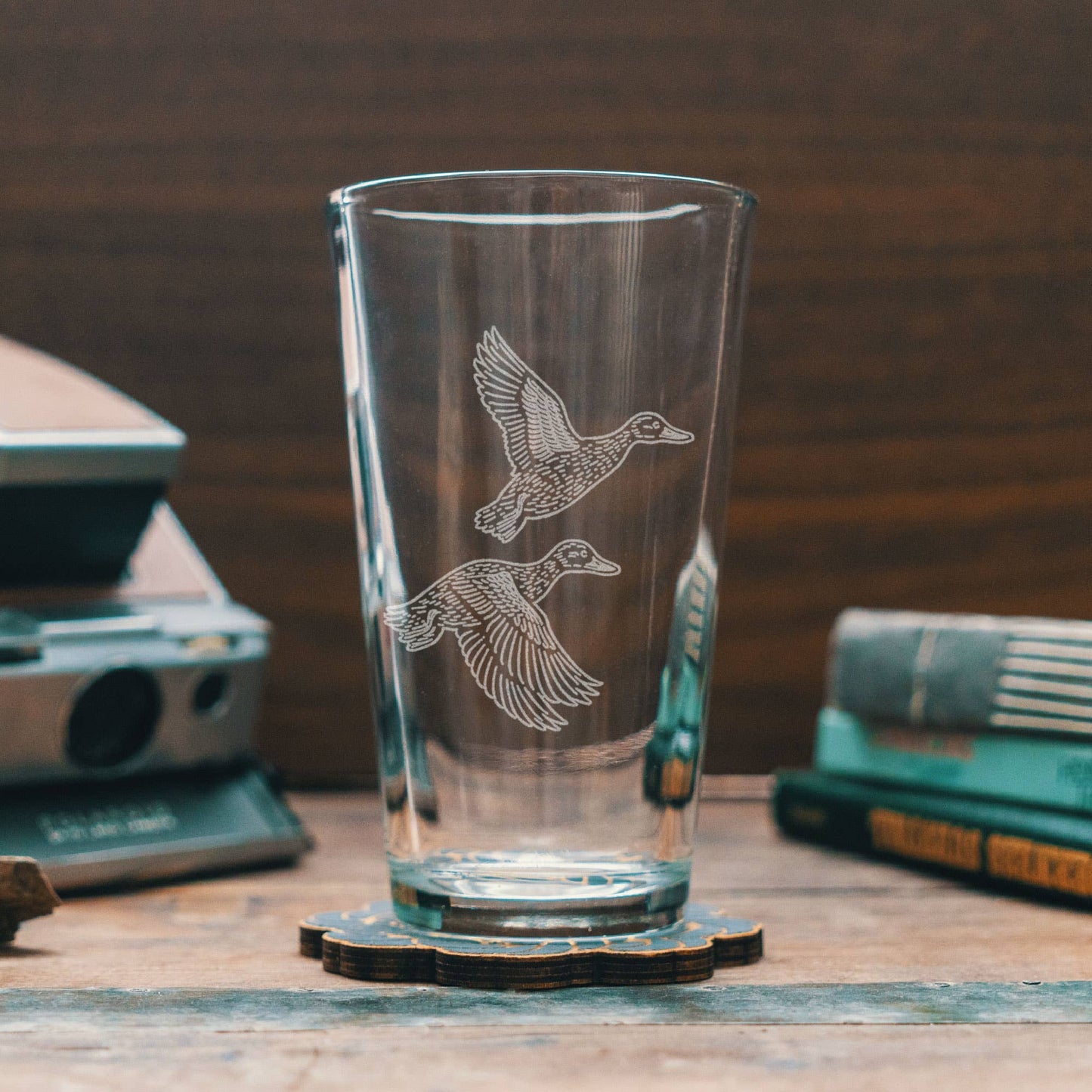 Engraved Glass - Ducks