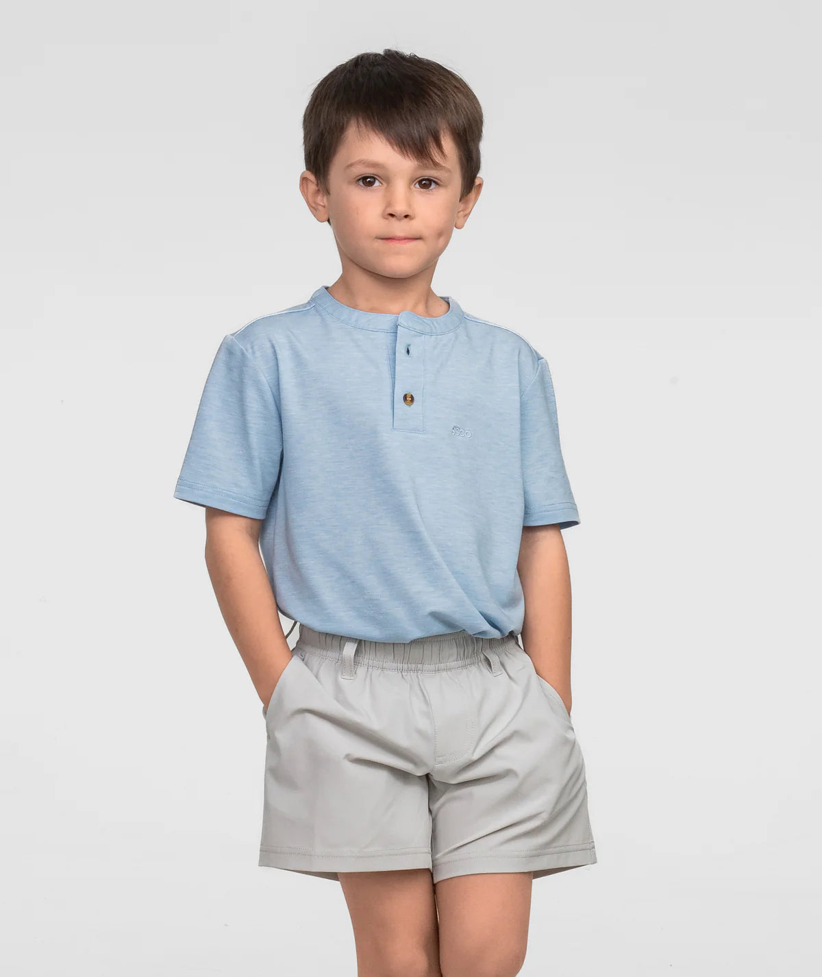 Youth Max Comfort Henley - Blue Pearl