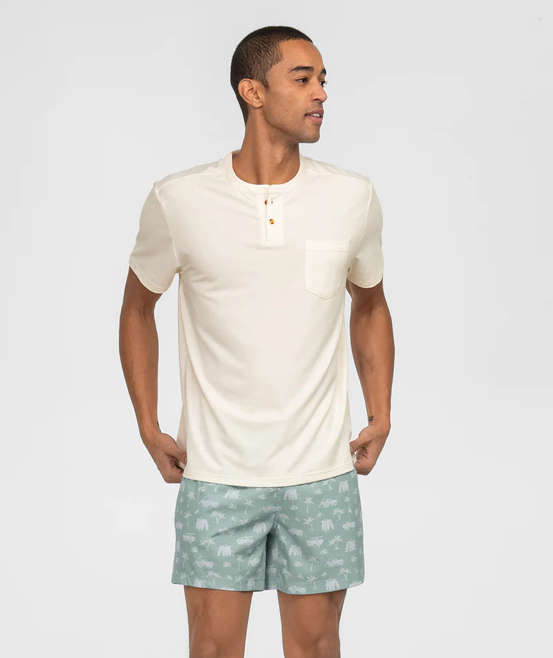 Max Comfort SS Henley - Off White