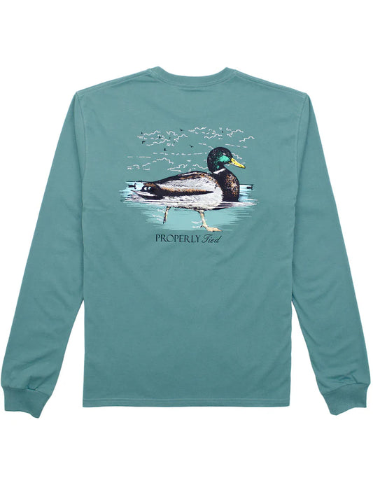 Swimming Mallard LS Tee