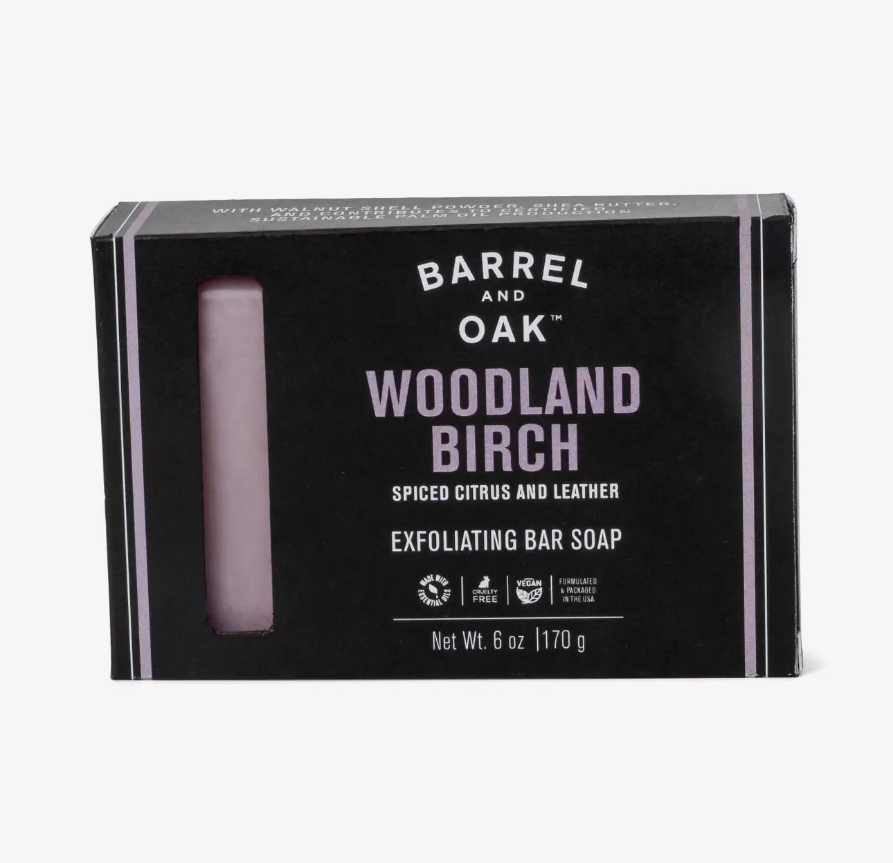 Barrel & Oak Exfoliating Bar Soap - Woodland Birch