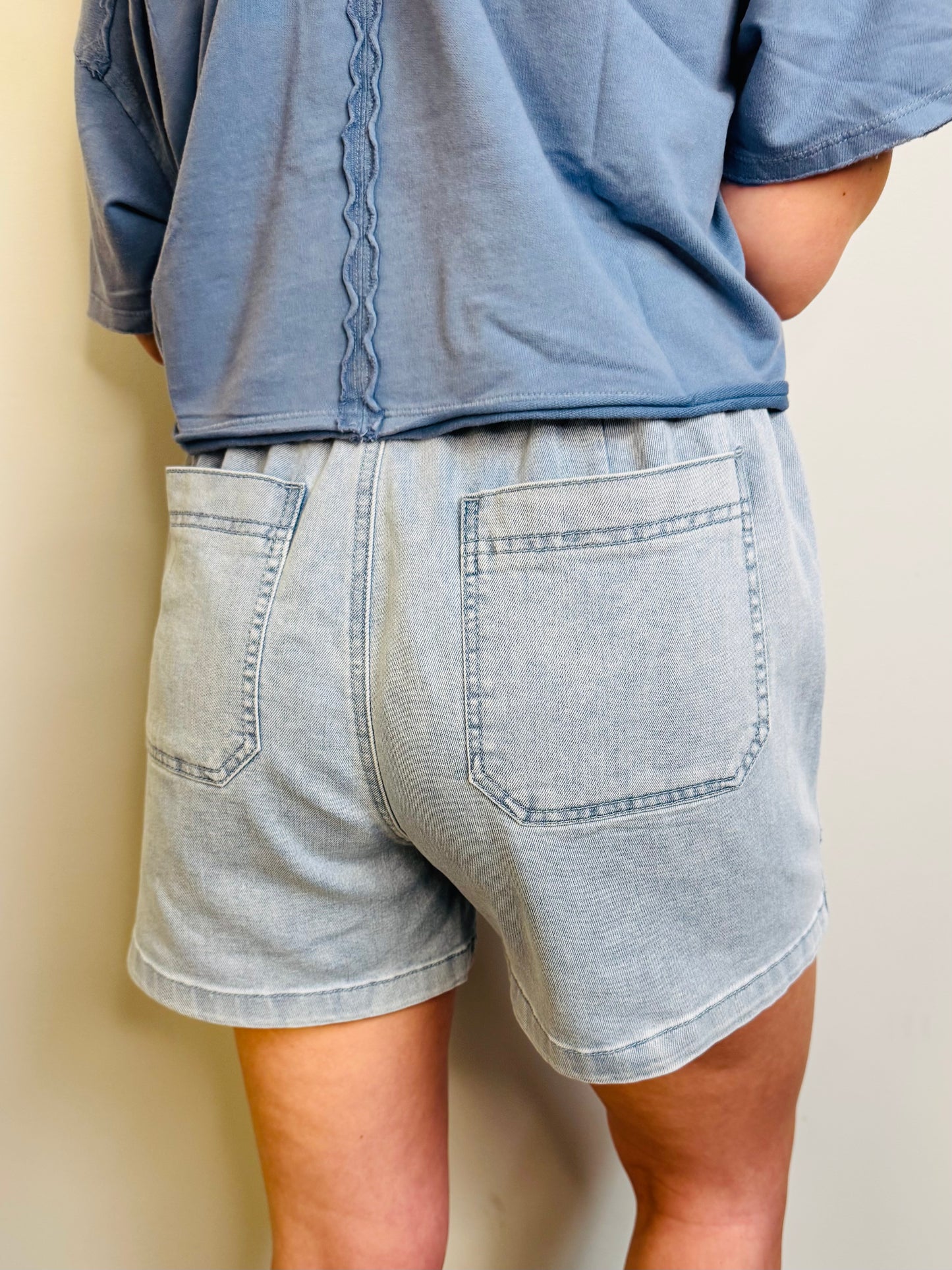 No Worries Needed Denim Shorts