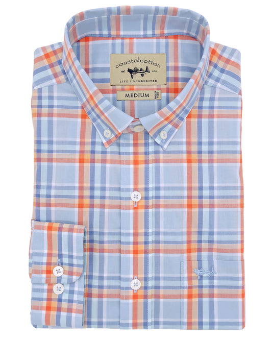 Watercolor Plaid Button Down
