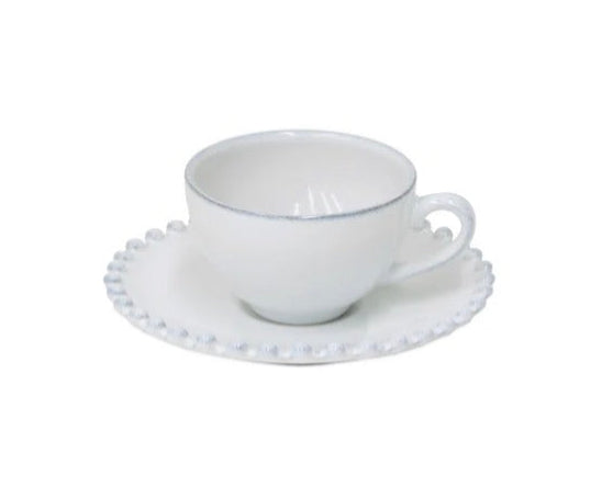 Coffee Cup and Saucer Pearl
