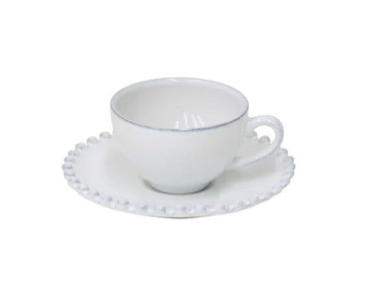 Coffee Cup and Saucer Pearl