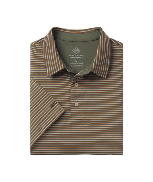 Youth Crestline Striped Polo - Marshland
