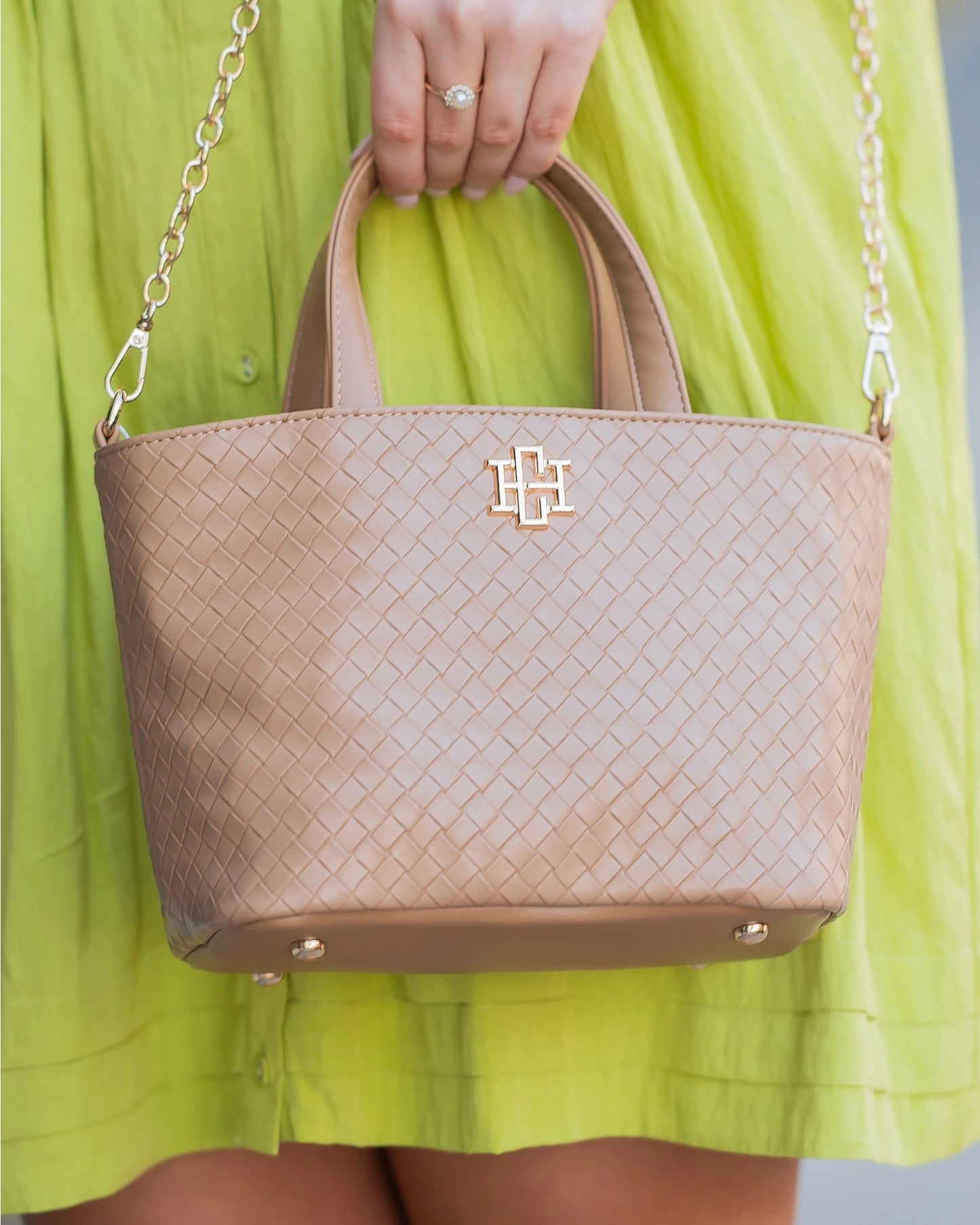 Maren Mini Tote - Woven Tan