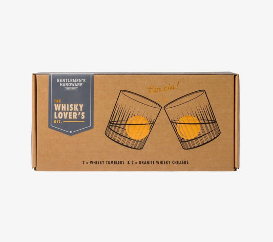 Gentlemen’s Hardware Cocktail Tumbler and Whiskey Stones Set