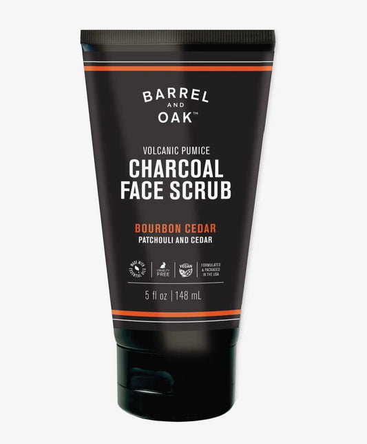Barrel & Oak Volcanic Pumice & Charcoal Face Scrub - Bourbon Cedar