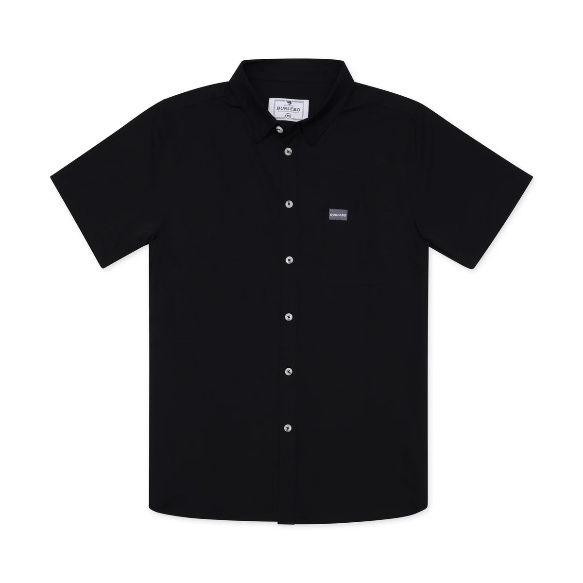 Short Sleeve Button Up - Black