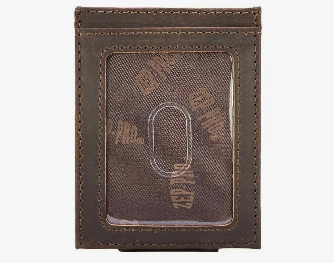 Zep-Pro Leather Magnetic Front Pocket Wallet - Mississippi State