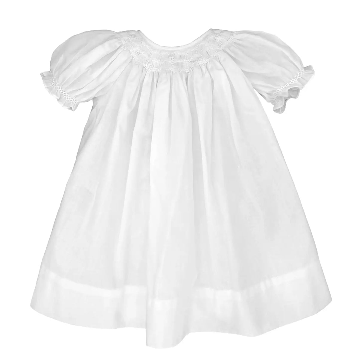 White Wave Smocked Daygown